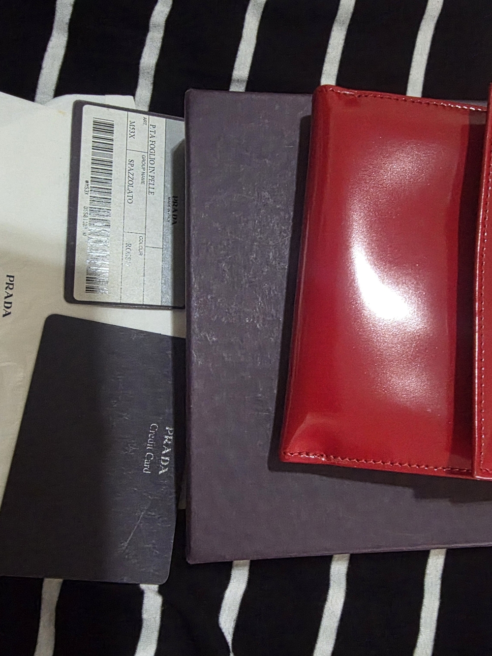 Prada Red Patent Leather Wallet